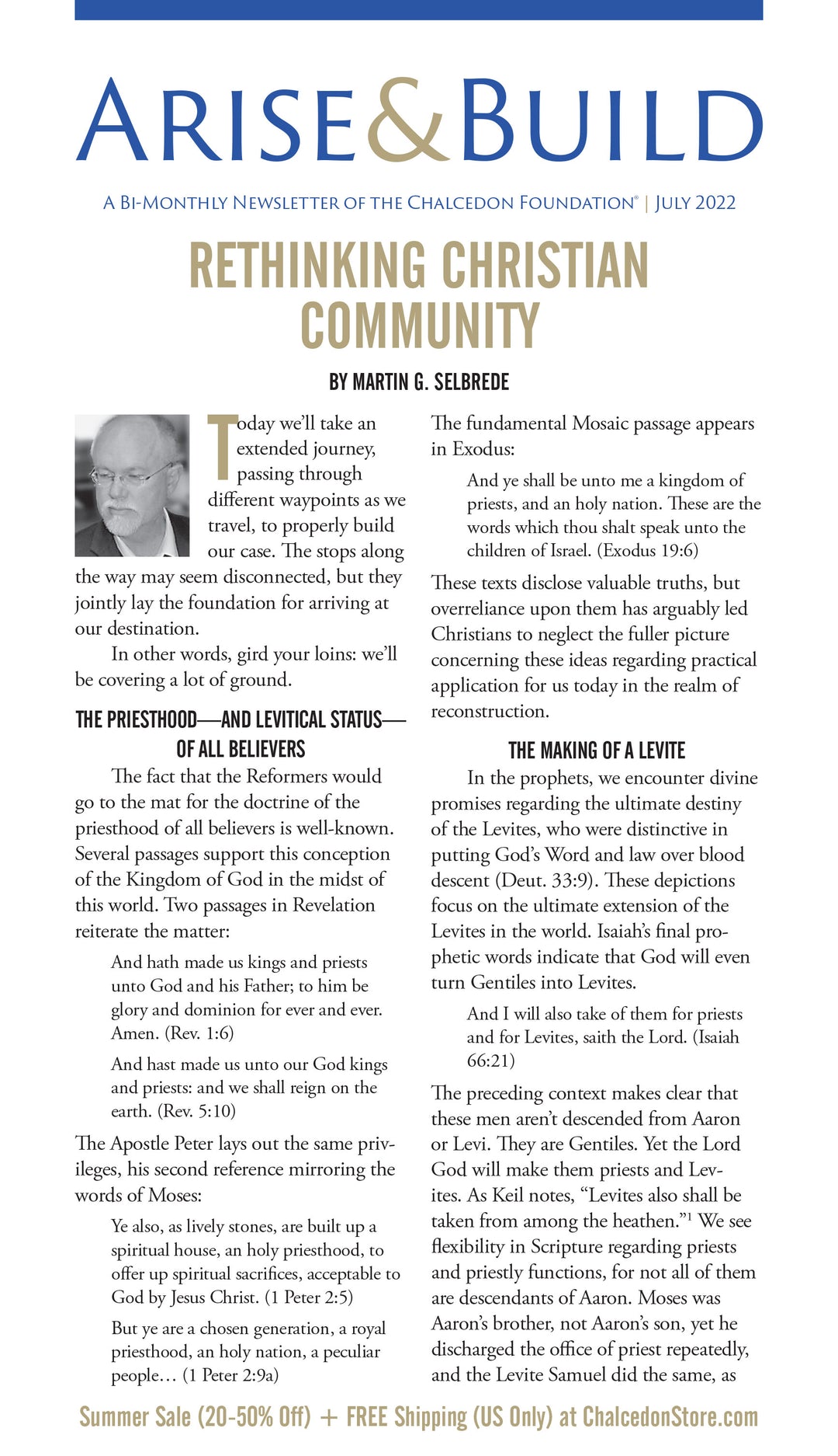 Chalcedon Publications 2022