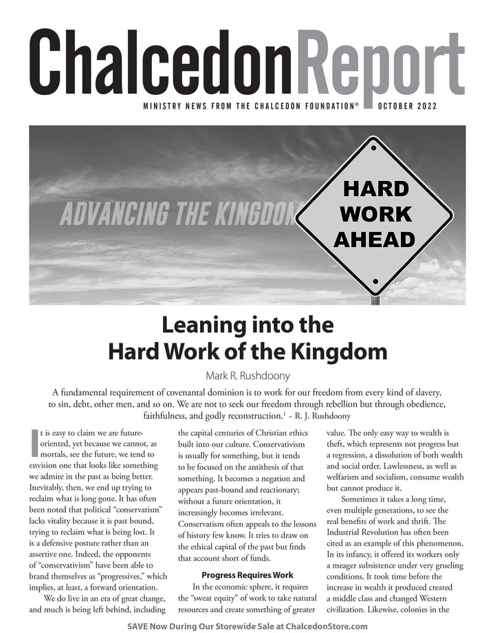 Chalcedon Publications 2022