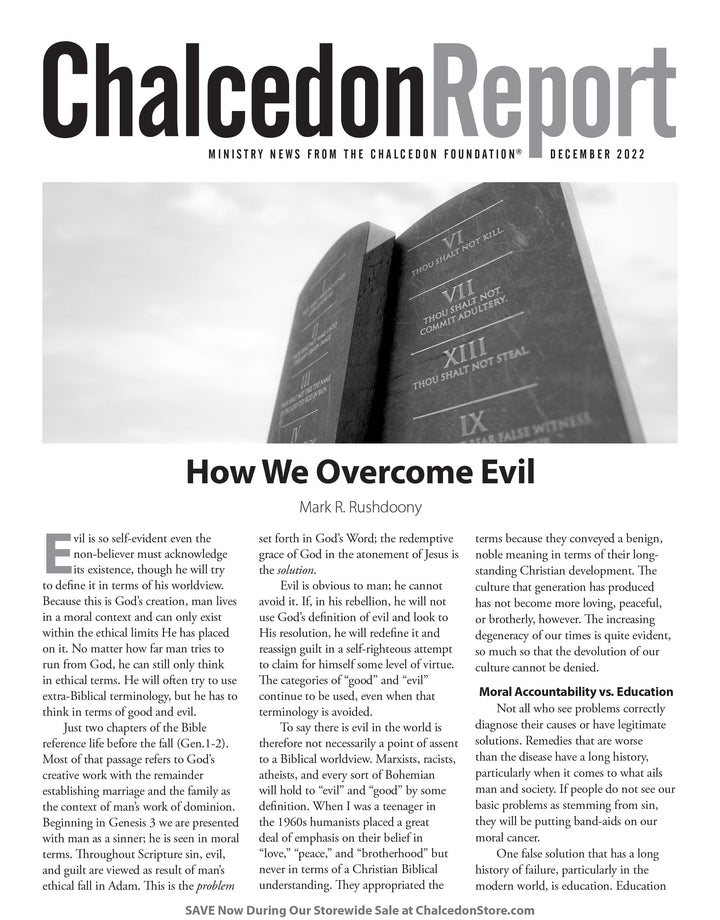 Chalcedon Publications 2022
