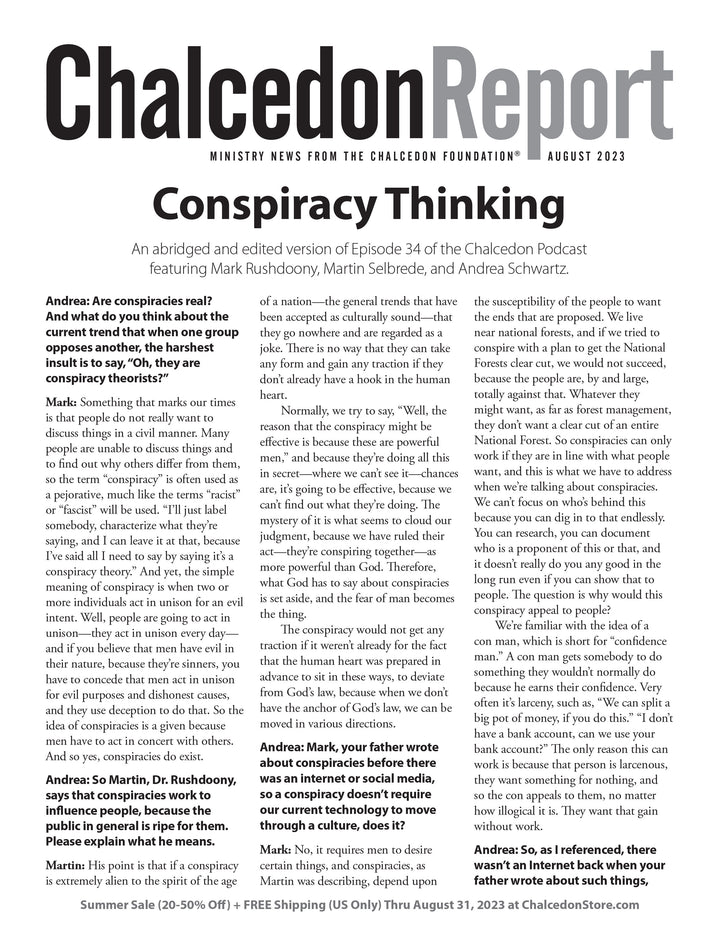Chalcedon Publications 2023
