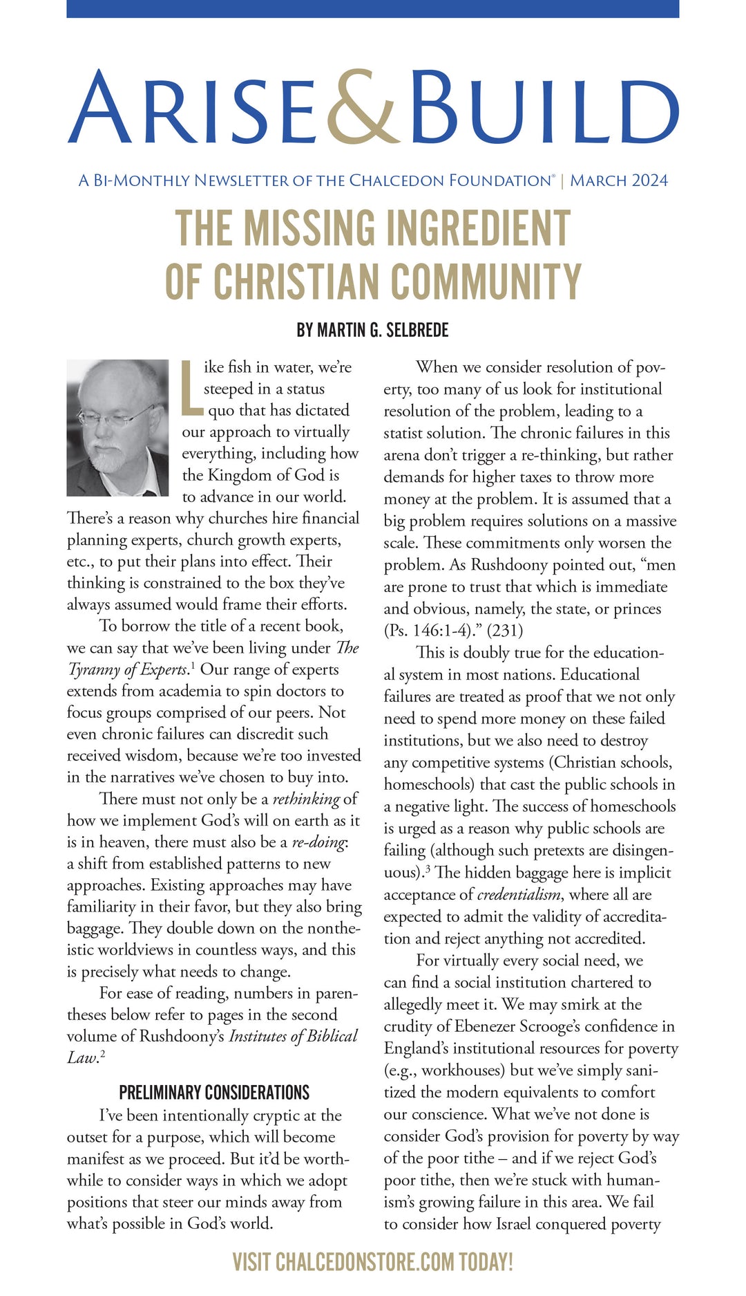 Chalcedon Publications 2024