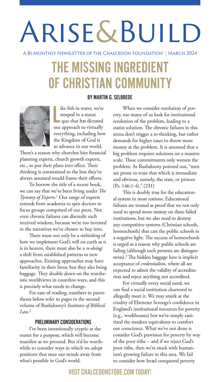 Chalcedon Publications 2024