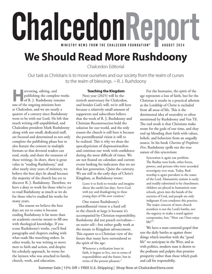 Chalcedon Publications 2024