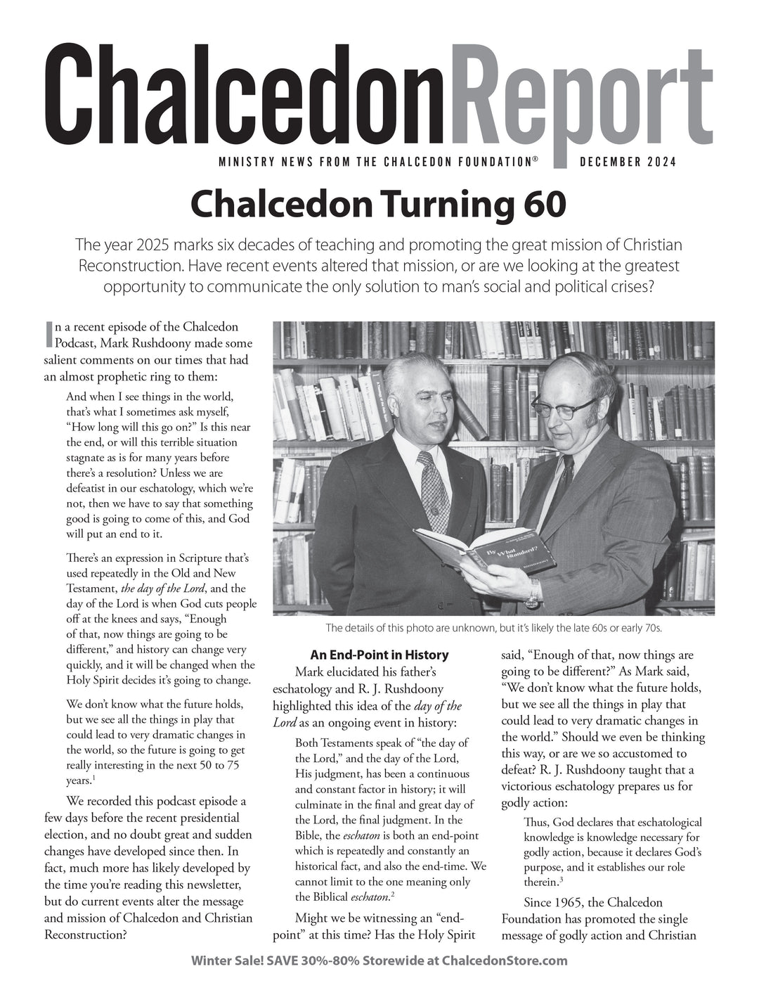 Chalcedon Publications 2024