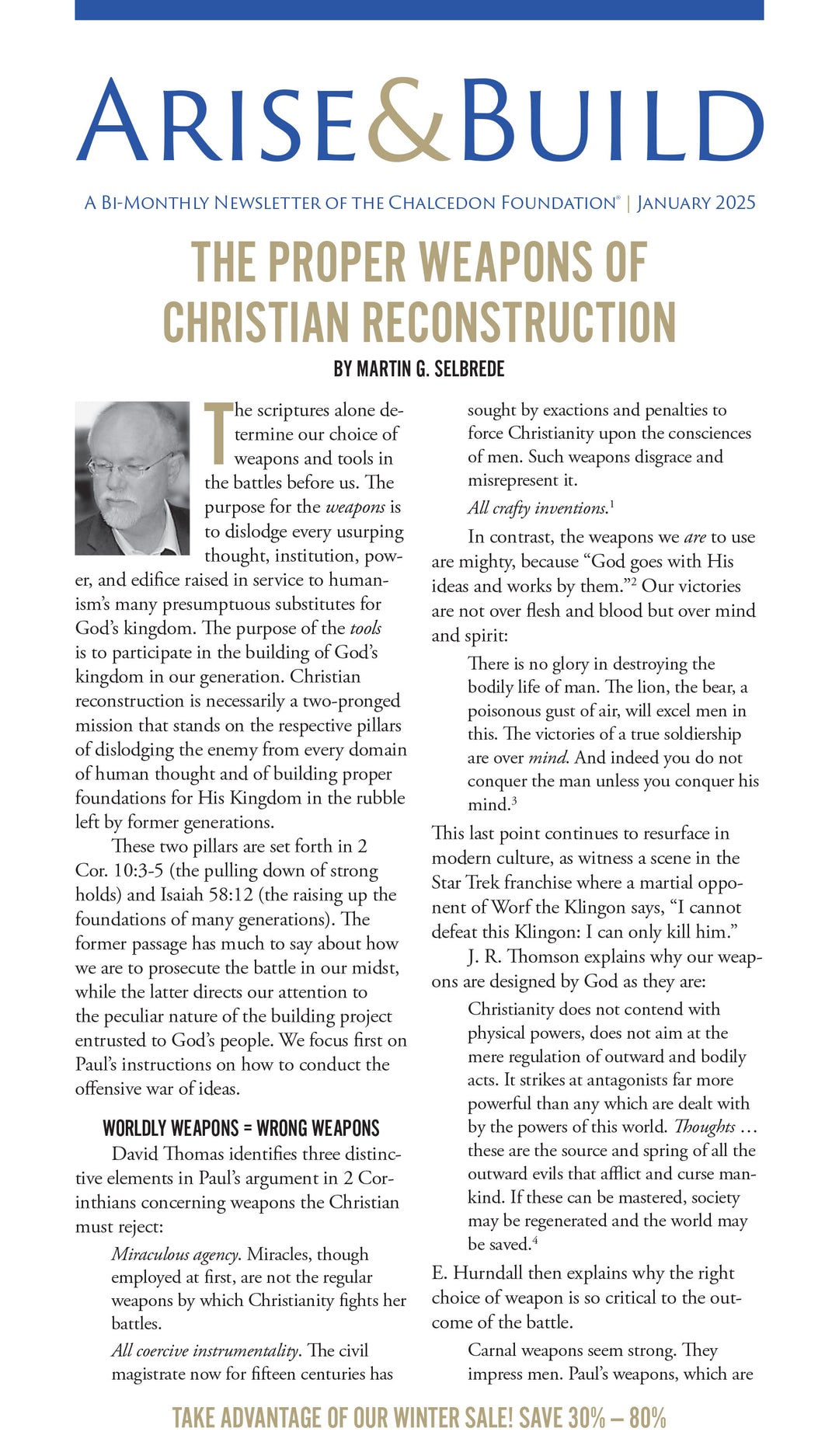 Chalcedon Publications 2025