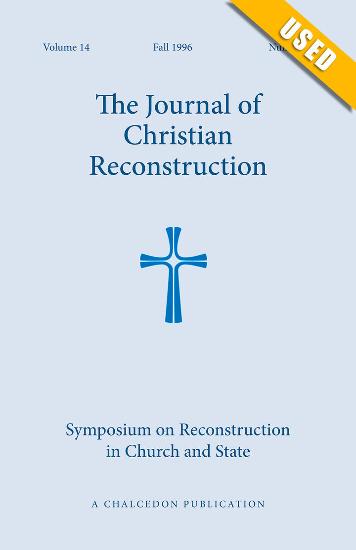 JCR Vol 14 No 1: Symposium on Reconstruction in the Church and State