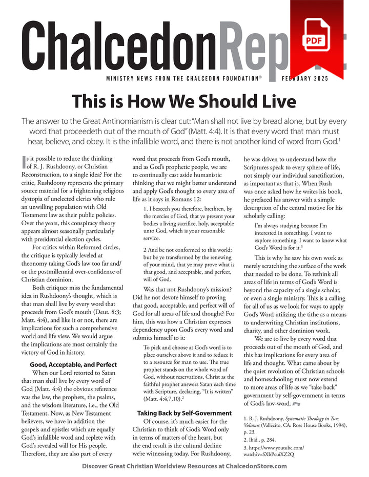 2025 Chalcedon Publications (PDF)