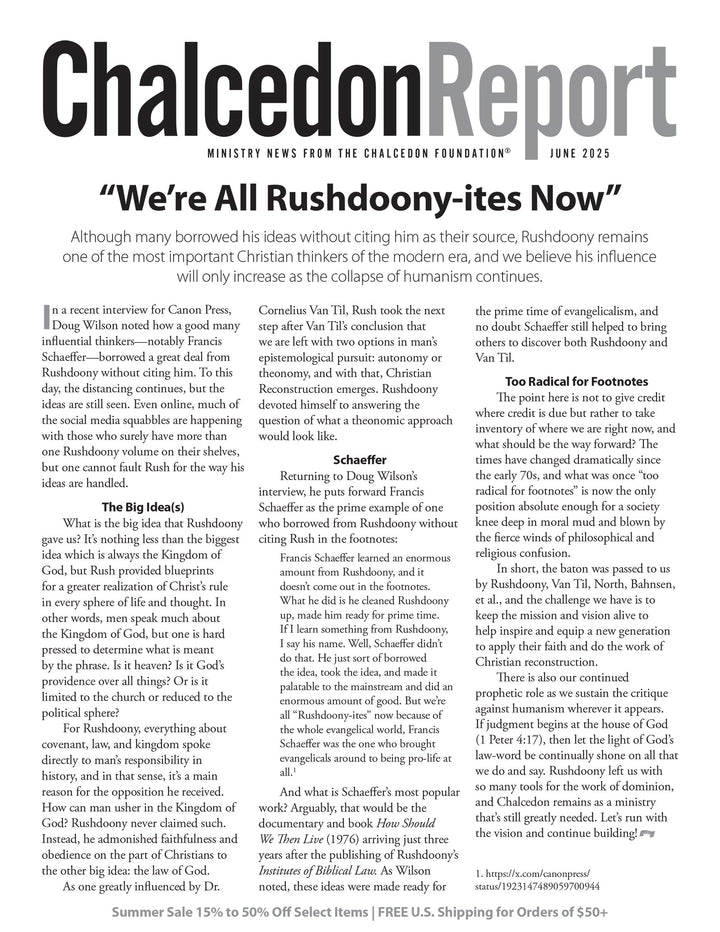 Chalcedon Publications 2025