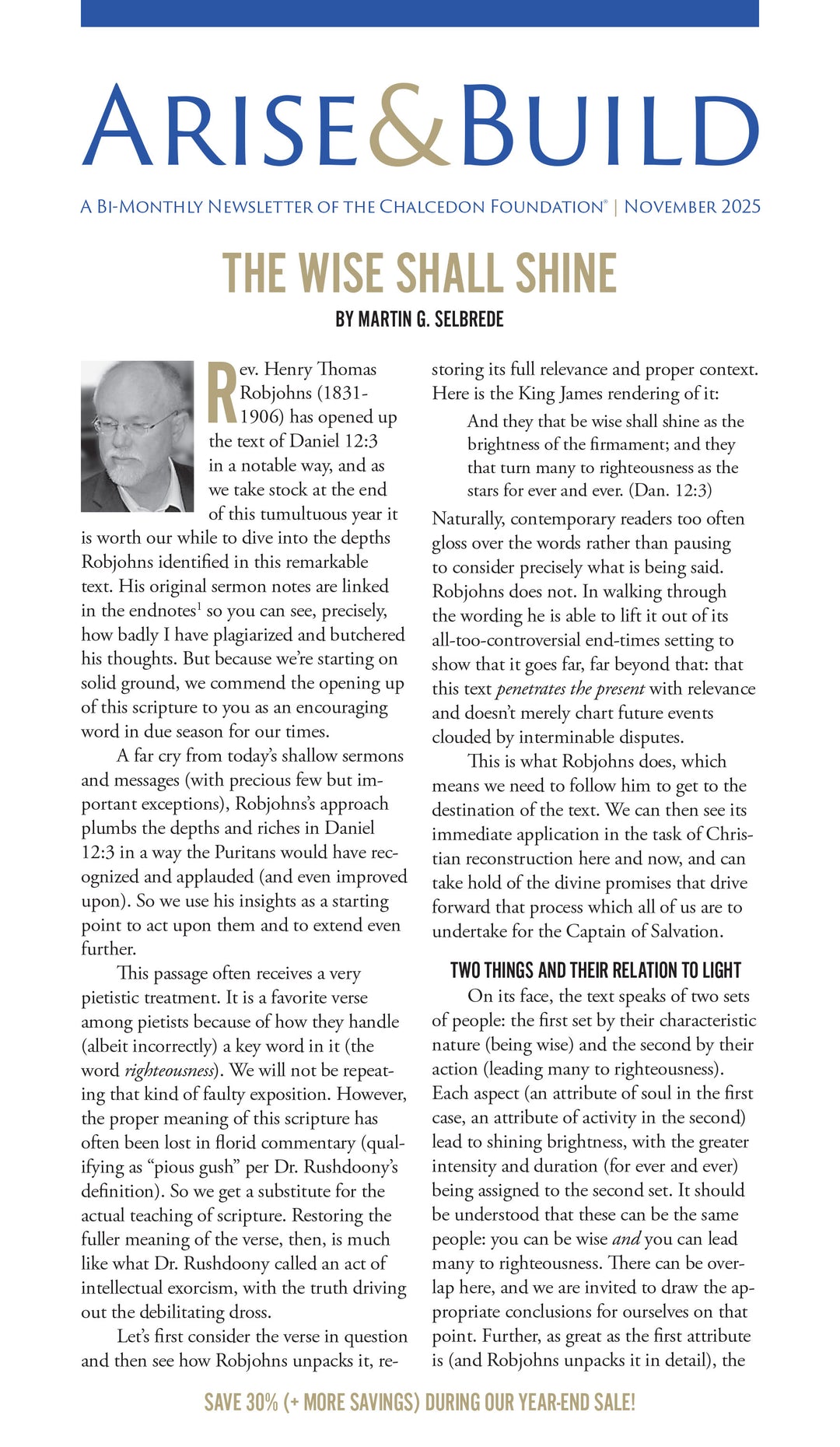 Chalcedon Publications 2025