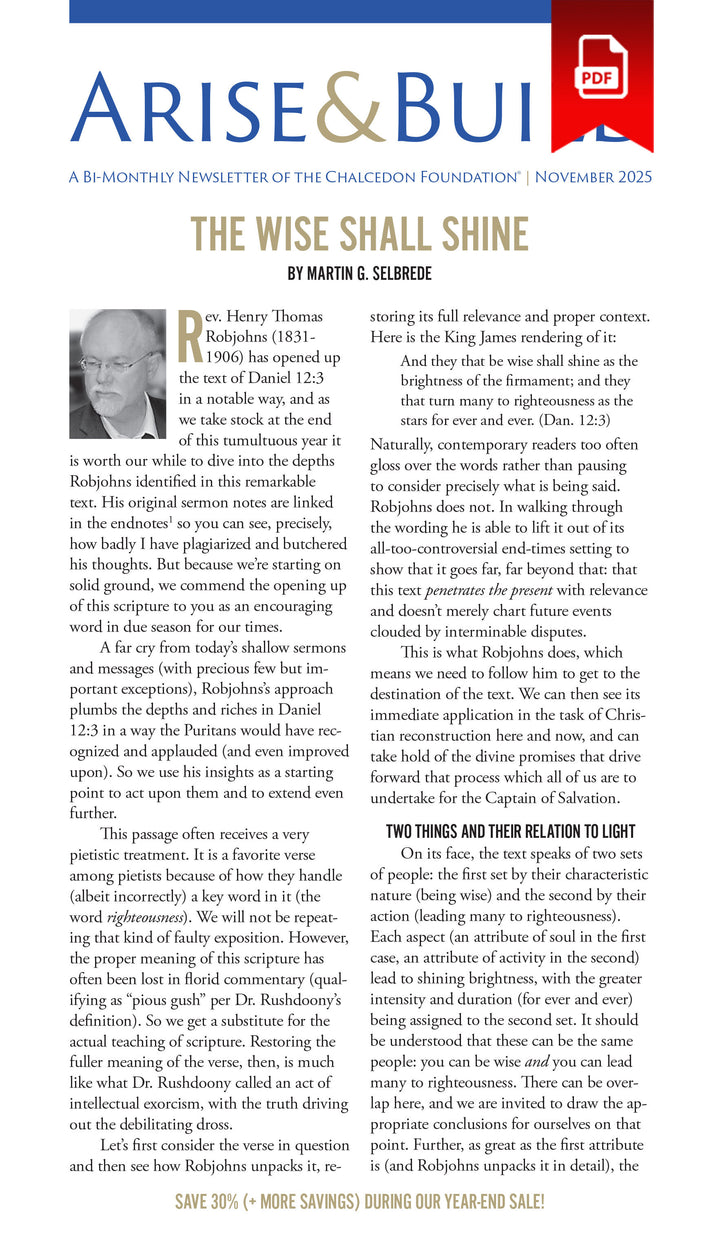 2025 Chalcedon Publications (PDF)