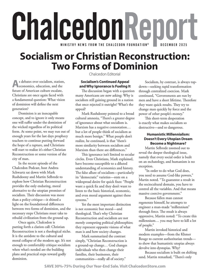 2025 Chalcedon Publications