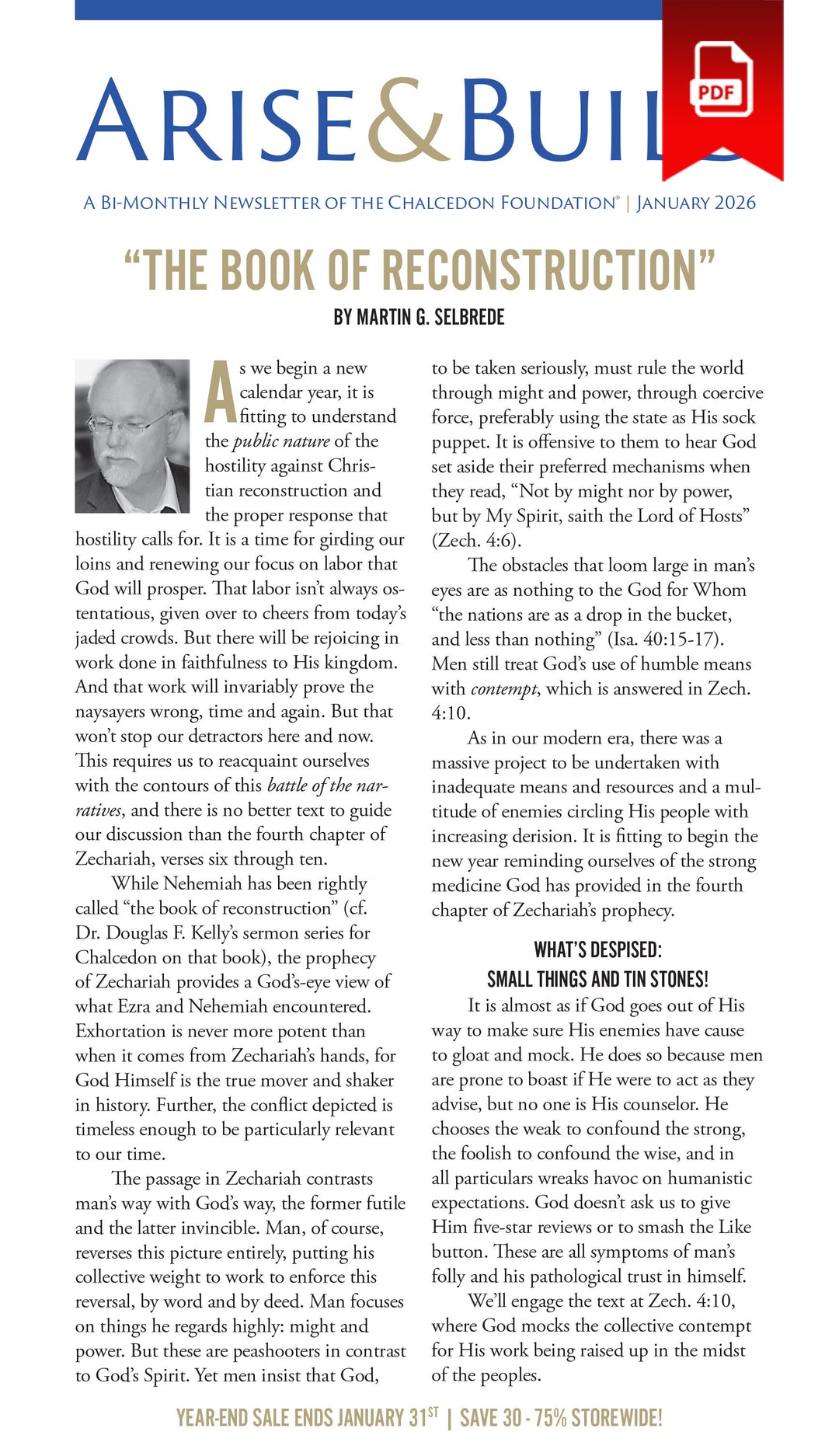 2026 Chalcedon Publications