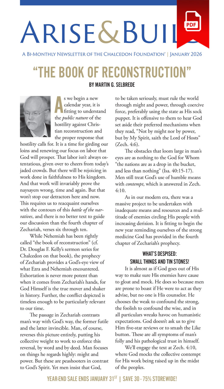 2026 Chalcedon Publications