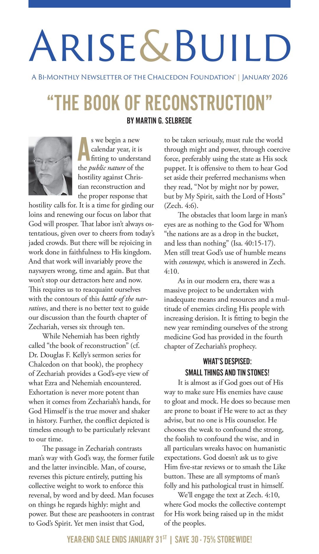 2026 Chalcedon Publications