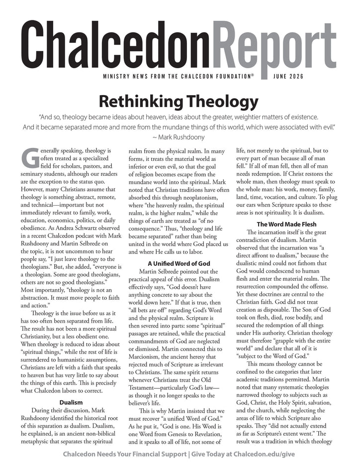 2026 Chalcedon Publications