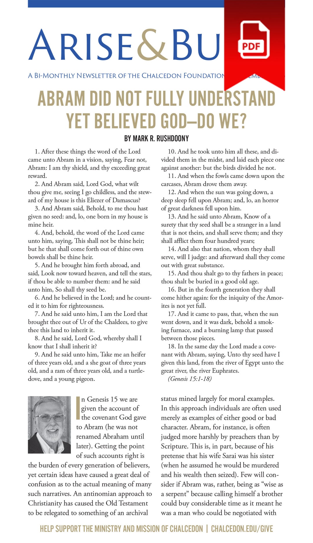 2026 Chalcedon Publications