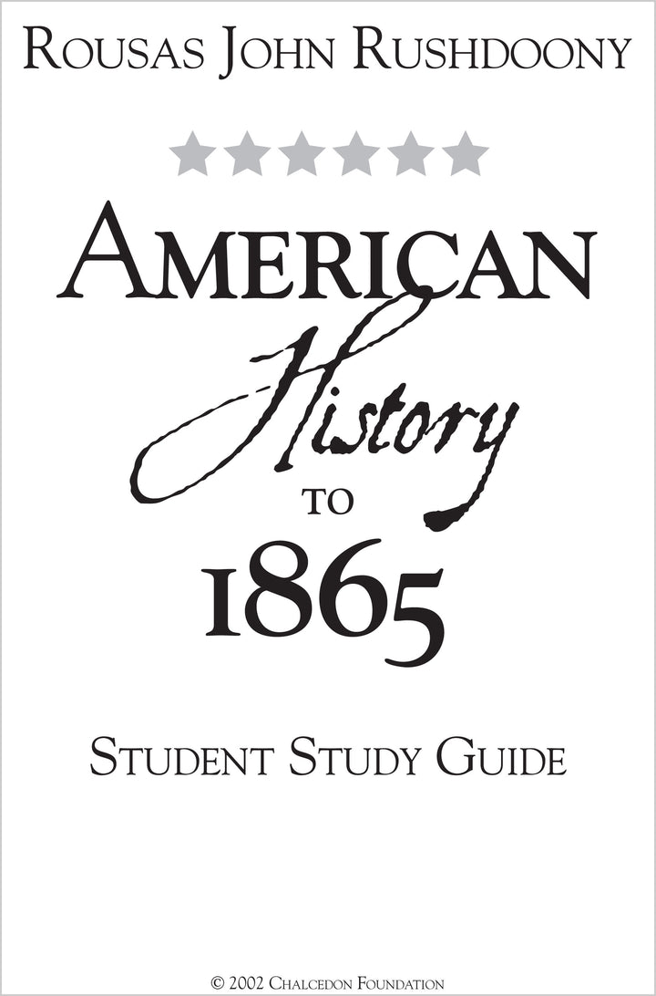 American History to 1865 Unbound Books